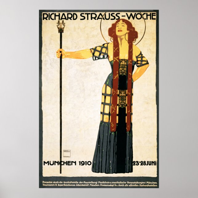 RICHARD STRAUSS WOCHE German Ad Ludwig Hohlwein Poster (Front)
