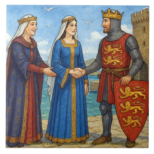 Richard the Lionheart and Berengaria of Navarre Tile (Front)