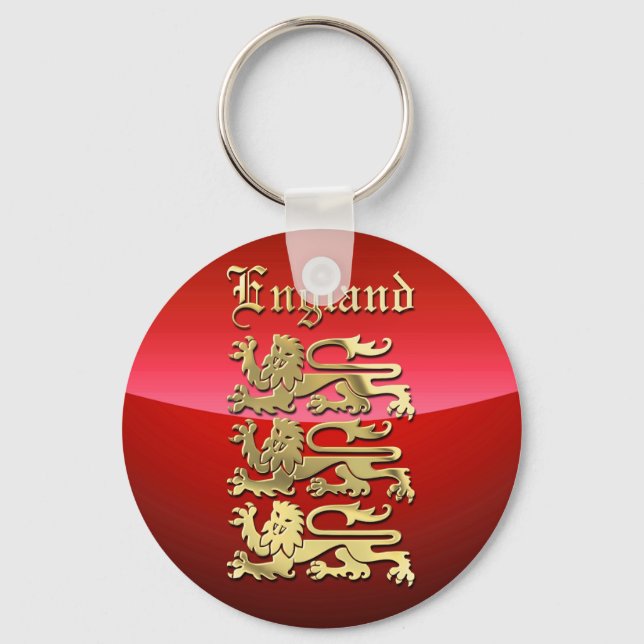 Richard the Lionheart's Royal Shield of England Key Ring (Front)