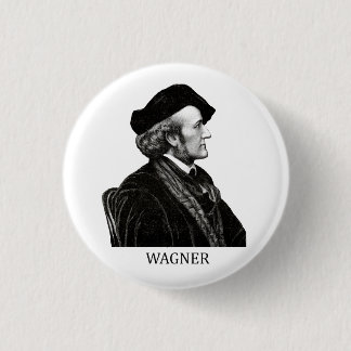 Richard Wagner, black 3 Cm Round Badge