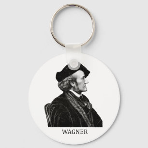 Richard Wagner, black Key Ring