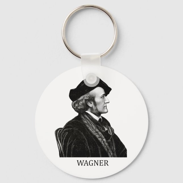 Richard Wagner, black Key Ring (Front)