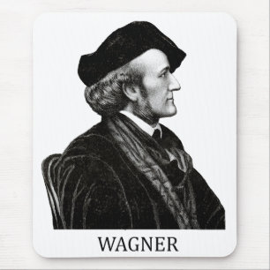 Richard Wagner, black Mouse Mat