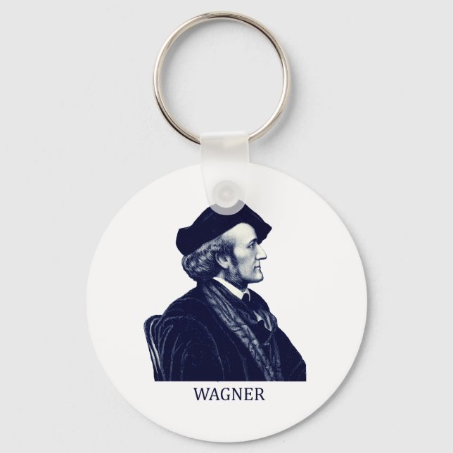 Richard Wagner, blue Key Ring (Front)