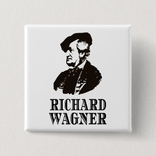 Richard Wagner Classical Music Composer Classic 15 Cm Square Badge