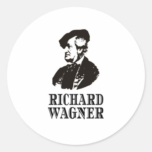Richard Wagner Classical Music Composer Classic Round Sticker (Front)