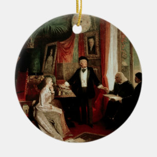 Richard Wagner with Franz Liszt and Liszt's daught Ceramic Tree Decoration