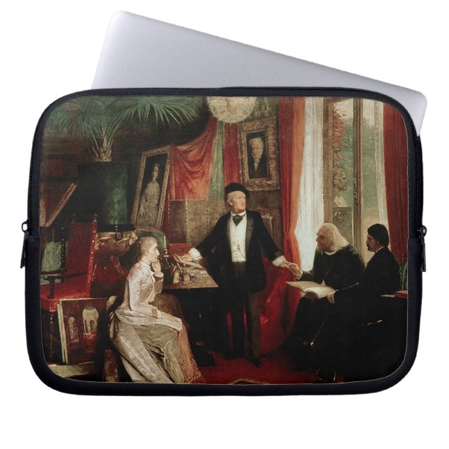 Richard Wagner with Franz Liszt and Liszt's daught Laptop Sleeve (Front)