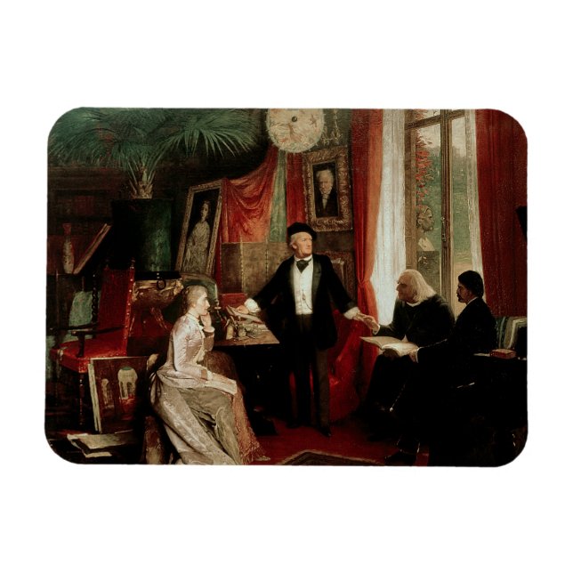Richard Wagner with Franz Liszt and Liszt's daught Magnet (Horizontal)