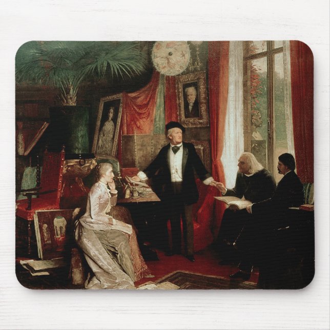 Richard Wagner with Franz Liszt and Liszt's daught Mouse Mat (Front)