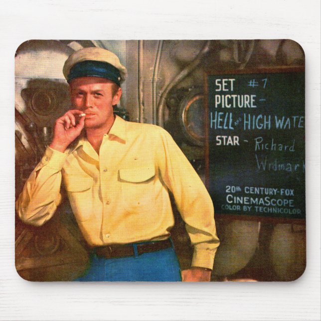 Richard Widmark ad for Hell and High Water Mouse Mat (Front)