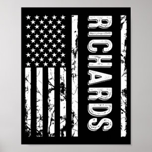Richards Last Name Funny Surname Team Family Poster