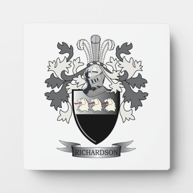 Richardson Coat of Arms Plaque (Front)