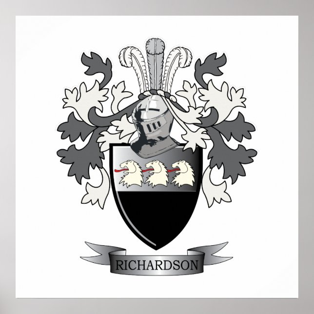 Richardson Coat of Arms Poster (Front)