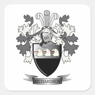 Richardson Coat of Arms Square Sticker