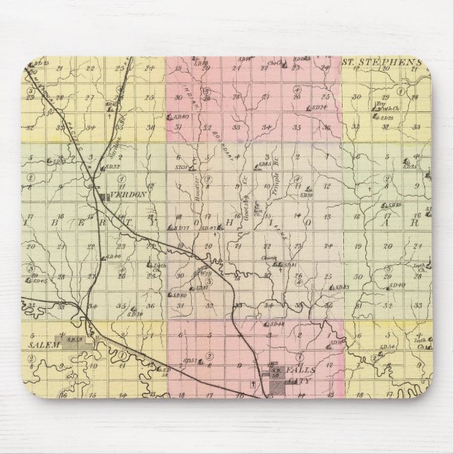 Richardson County, Nebraska Mouse Mat (Front)