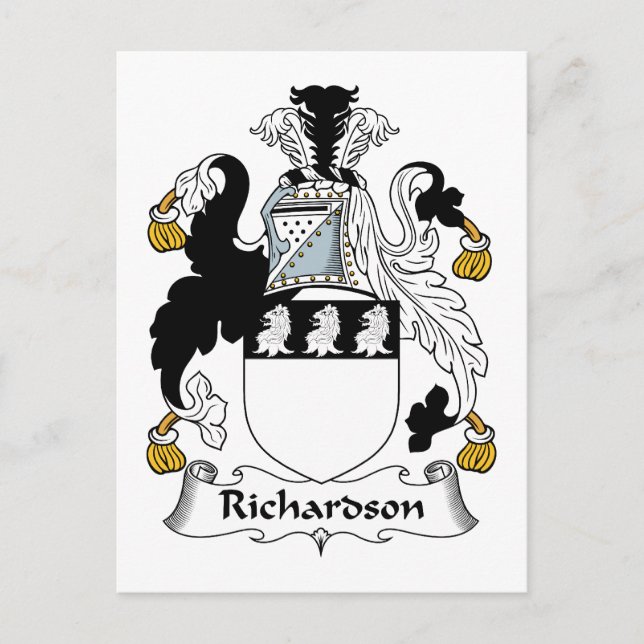 Richardson Family Crest Postcard (Front)