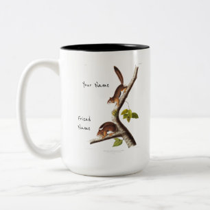 Richardson's Columbian Brown Squirrel Custom Name Two-Tone Coffee Mug