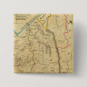 Richardson's Map of West Virginia 15 Cm Square Badge