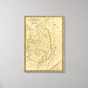Richardson's Map of West Virginia Canvas Print