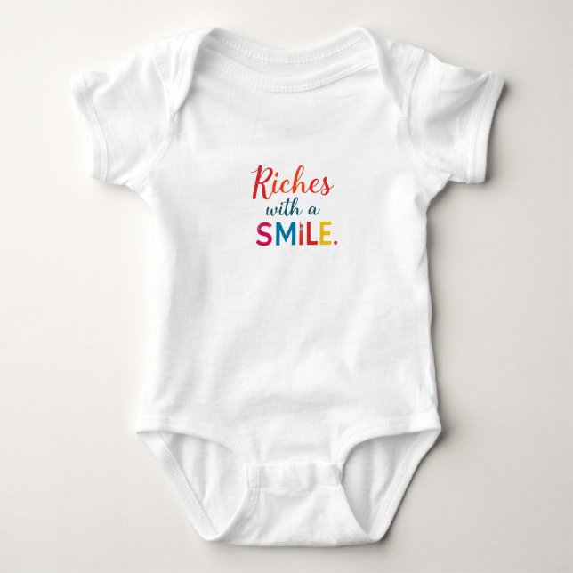 Riches with a Smile Baby Bodysuit (Front)