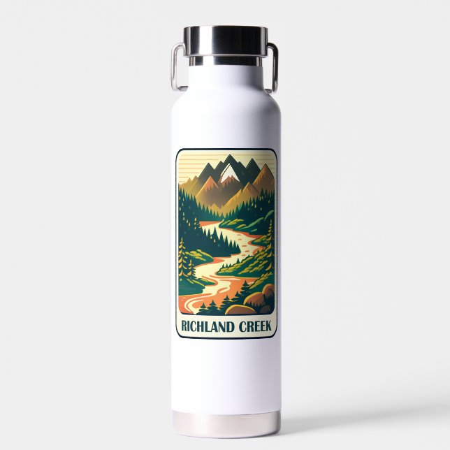 Richland Creek Arkansas Colours Water Bottle (Front)