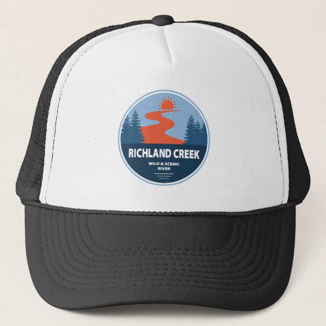 Richland Creek Arkansas Wild And Scenic River Trucker Hat (Front)
