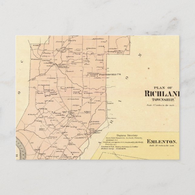 Richland Township Postcard (Front)