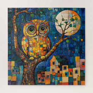 Richly Coloured Owl Jigsaw Puzzle