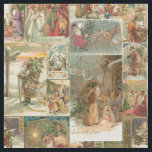 Richly-Detailed Vintage Father Christmas Collage Fabric<br><div class="desc">Elegant richly-detailed and intricate vintage holiday collage featuring seamless pattern of restored Victorian Christmas cards with scenes of Father Christmas in the snow,  with children,  with angels and in his sleigh with gold and silver highlights and embellishments.</div>