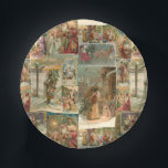 Richly-Detailed Vintage Father Christmas Collage Paper Plate<br><div class="desc">Elegant richly-detailed and intricate vintage holiday collage featuring seamless pattern of restored Victorian Christmas cards with scenes of Father Christmas in the snow,  with children,  with angels and in his sleigh with gold and silver highlights and embellishments.</div>