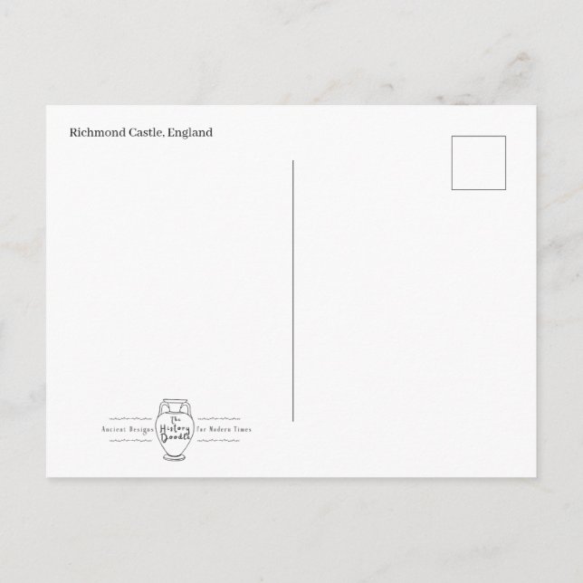 Richmond Castle Postcard (Back)