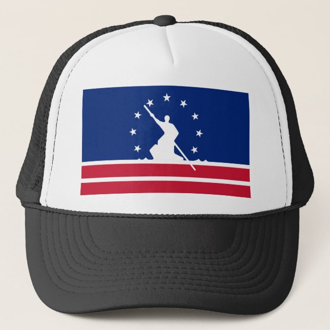 Richmond city flag united state america Virginia Trucker Hat (Front)