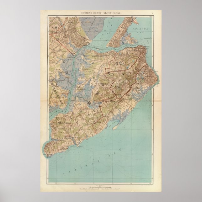 Richmond County and Staten Island Poster (Front)