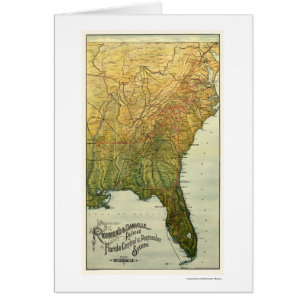 Richmond & Danville Railroad Map 1893