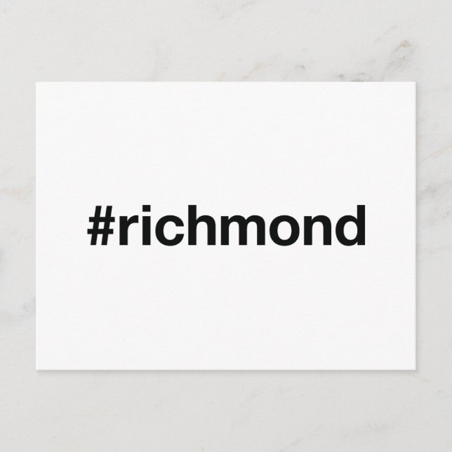 RICHMOND Hashtag Postcard (Front)