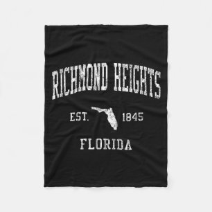Richmond Heights Fl J01 Vintage Athletic Srts Desi Fleece Blanket