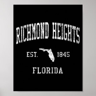 Richmond Heights Fl J01 Vintage Athletic Srts Desi Poster