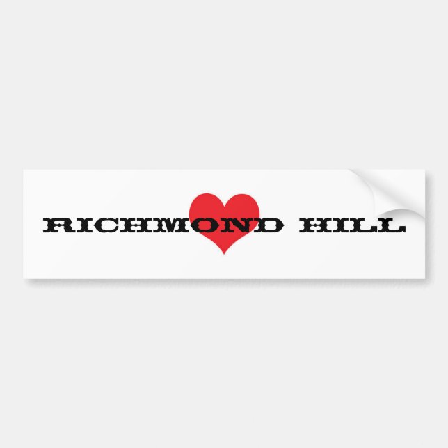 "Richmond Hill" Bumper Sticker (Front)