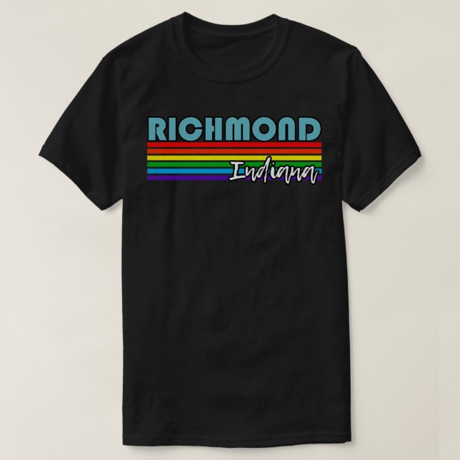 Richmond Indiana Pride  Richmond LGBT Gift LGBTQ S T-Shirt (Design Front)