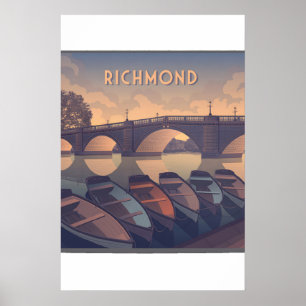 Richmond London Travel Poster