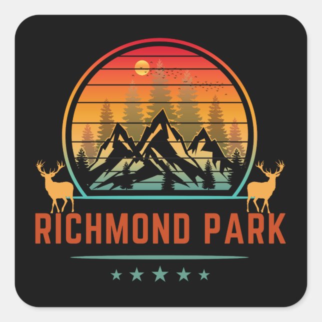 Richmond Park National Park Square Sticker (Front)