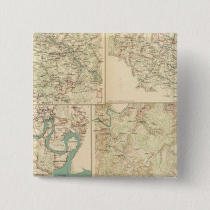 Richmond, Petersburg, Five Forks 15 Cm Square Badge