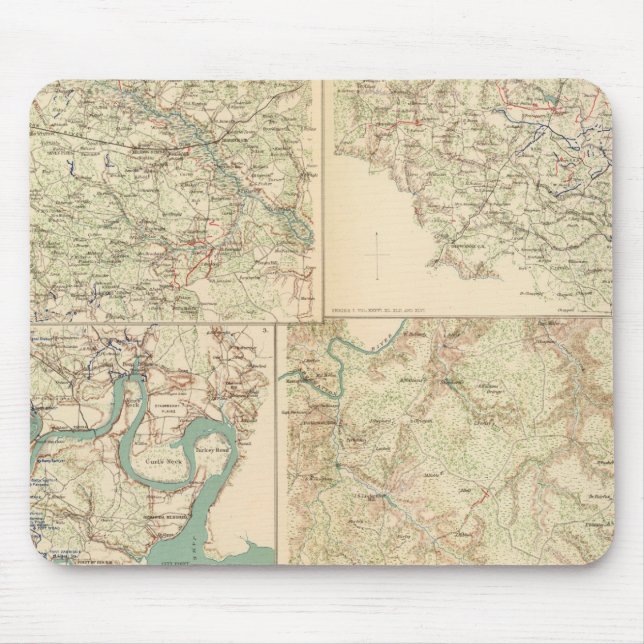 Richmond, Petersburg, Five Forks Mouse Mat (Front)