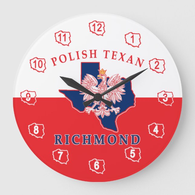 Richmond Polish Texan Large Clock (Front)