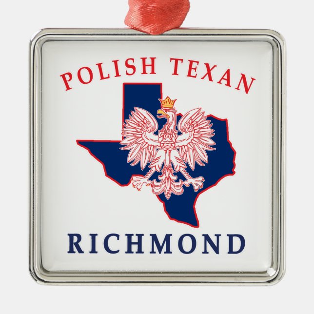 Richmond Polish Texan Metal Tree Decoration (Front)