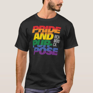 Richmond Pride and Purpose Rainbow Pride Black Tee