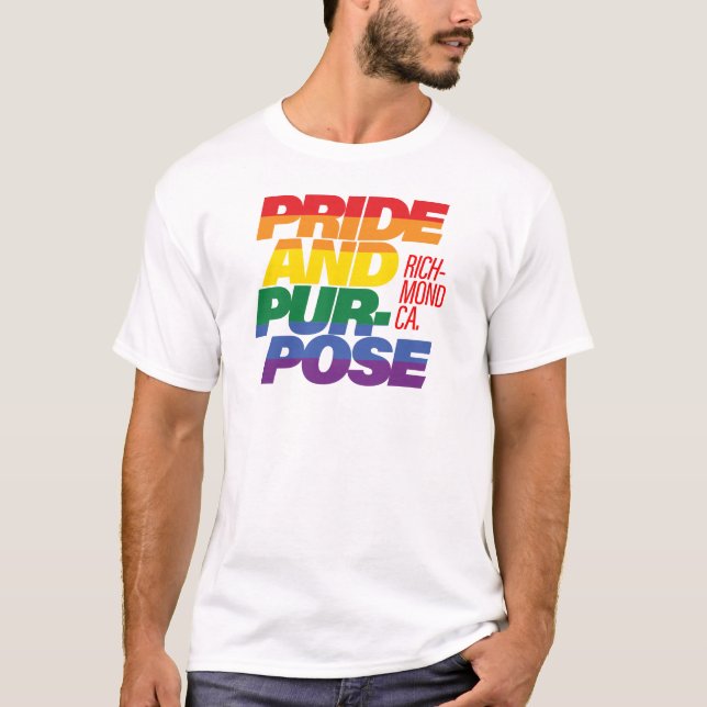 Richmond Pride and Purpose Rainbow Pride Tee (Front)