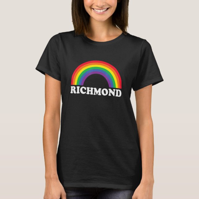 Richmond Rainbow LGBTQ Gay Pride Lesbians Queer T-Shirt (Front)