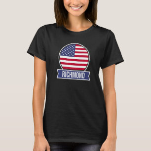 RICHMOND  USA  American place name US flag T-Shirt